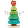 Tender Leaf Toys skladací strom so sovou Stacking Fir Tree so 4 krúžkami a vtáčikom