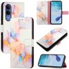 VSETKONAMOBIL 139715 ART MARBLE Peňaženkový kryt pre Vivo V70 FE WHITE ORANGE VSETKONAMOBIL 139715 ART MARBLE Peňaženkový kryt pre Vivo V70 FE WHITE ORANGE
