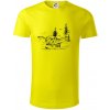 Medveď hory - Tričko z organickej bavlny - S ( Citrónová ) Medveď hory - Tričko z organickej bavlny - S ( Citrónová )