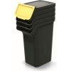 Prosperplast Sada 3 odpadkových košů STACKBOXER Q 4 x 25 L černá