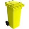 Kinekus Plastová popolnica 120L, žltá, kuka Kinekus Plastová popolnica 120L, žltá, kuka