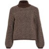 Vila Svetre Noos Lory High Knit Coffee Bean Hnedá