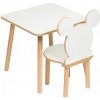 Stolík a stolička pre deti 50 x 50 x 47 cm, súprava nábytku MDF + drevo Stolík a stolička pre deti 50 x 50 x 47 cm, súprava nábytku MDF + drevo