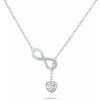 Brilio Silver Pôvabný strieborný náhrdelník so zirkónmi NCL123W