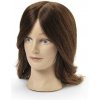 BraveHead 9851 Female Dark Brown cvičná hlava, 100% ľudské vlasy, 40 - 45 cm