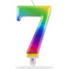 TORO Tortová sviečka číslica 7 zapichovacia 8cm dúhová TORO Tortová sviečka číslica 7 zapichovacia 8cm dúhová