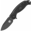 FOX Knives FKMD FX-532 Irves Flipper Knife, Black Plain Blade, Black G10 Handles FOX Knives FKMD FX-532 Irves Flipper Knife, Black Plain Blade, Black G10 Handles