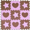 SUN TA TOYS Pěnové puzzle Hvězdy a srdce růžové S4 (30x30) SUN TA TOYS Pěnové puzzle Hvězdy a srdce růžové S4 (30x30)