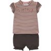 DIRKJE Set 2dielny kr. nohavice 86 Smokey Pink+Stripe+Smokey Grey DIRKJE Set 2dielny kr. nohavice 86 Smokey Pink+Stripe+Smokey Grey