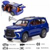 Model auta Lexus LX-570 Kovový Modrý 1:24 otváracie dvere LED Model auta Lexus LX-570 Kovový Modrý 1:24 otváracie dvere LED
