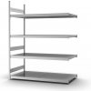 Regál so širokými policami z ocele, prídavné pole, 4 úrovne, police š 2000 mm, 2020x835x2500 mm Regál so širokými policami z ocele, prídavné pole, 4 úrovne, police š 2000 mm, 2020x835x2500 mm