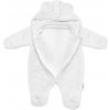Baby Nellys Chlpáčkový overal Luna s kapucňou rukavičky Medvedík, biely Baby Nellys Chlpáčkový overal Luna s kapucňou rukavičky Medvedík, biely