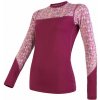 SENSOR MERINO IMPRESS dámske tričko s dlhým rukávom lila/pattern Veľkosť: XL SENSOR MERINO IMPRESS dámske tričko s dlhým rukávom lila/pattern Veľkosť: XL
