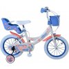 VOLARE - Detský bicykel Disney Stitch - Dievčenský - 14 palcový - Krémová Coral Blue - Dve ručné brzdy