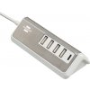Brennenstuhl Rohová nerezová USB stanica 4× USB-A + USB-C 1,5m 1508230 Brennenstuhl Rohová nerezová USB stanica 4× USB-A + USB-C 1,5m 1508230
