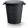 Plastová nádoba s úchyty SMOOTH 120 l - barva: recyklovaná černá Plastová nádoba s úchyty SMOOTH 120 l - barva: recyklovaná černá