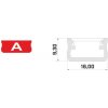 ALU PROFIL TYP A (biely lakovaný) ALU PROFIL TYP A (biely lakovaný)