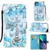 Peňaženkové 3D puzdro PAINTED na iPhone 14 – Veža a motýľ Peňaženkové 3D puzdro PAINTED na iPhone 14 – Veža a motýľ