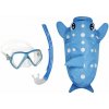 Maska + Šnorchel + Batoh - Mares ZOO - Detský Snorchloací Set Modrá - Ryba Maska + Šnorchel + Batoh - Mares ZOO - Detský Snorchloací Set Modrá - Ryba