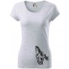 Kôň bežiaci - Dámske tričko Pure - L ( Svetlosivý melír ) Kôň bežiaci - Dámske tričko Pure - L ( Svetlosivý melír )