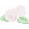 Cakesupplies Jedlé dekorácie na tortu - Biele kvietky a listy 10 ks Cakesupplies Jedlé dekorácie na tortu - Biele kvietky a listy 10 ks