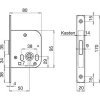 Zadlabací zámek WG 48 WC, DM 50 mm, ocel stříbrný pozink Zadlabací zámek WG 48 WC, DM 50 mm, ocel stříbrný pozink