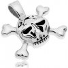 Šperky eshop - Prívesok z chirurgickej ocele lebka s kosťami v tvare X G14.17 Šperky eshop - Prívesok z chirurgickej ocele lebka s kosťami v tvare X G14.17
