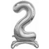 Godan Samostojaci fóliový balón 2 strieborný 74 cm Godan Samostojaci fóliový balón 2 strieborný 74 cm