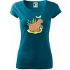 Kapybara a vtáčik - Dámske tričko Pure - S ( Petrolejová ) Kapybara a vtáčik - Dámske tričko Pure - S ( Petrolejová )