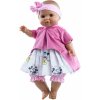 Paola Reina Realistické miminko holčička Alberta v šatech s Mickey Mousem