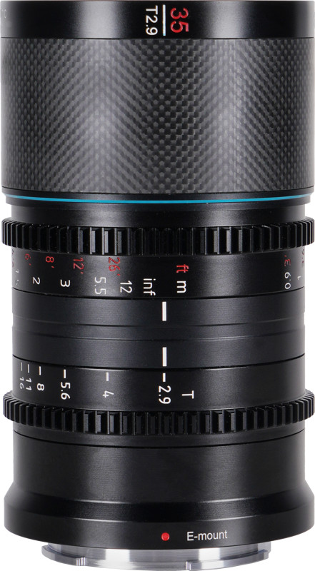 Sirui Anamorphic Lens Saturn 35mm 1.6x Carbon Fiber Full Frame DL-Mount Blue Flare