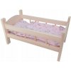 VEĽKÁ DREVENÁ POSTIEĽKA pre bábiky POSTEĽNÁ BIELIZEŇ 3 EL. VEĽKÁ DREVENÁ POSTIEĽKA pre bábiky POSTEĽNÁ BIELIZEŇ 3 EL.