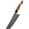 IZMAEL Damaškový kuchynský nôž Yunari Nakiri/Hnedá 18 cm