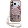 Guess IML Flowers Strap MagSafe kryt pre iPhone 17 Pro, ružový 57983126989