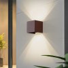 Lindby Smart LED vonkajšie nástenné svietidlo Dara rust angular CCT RGB - 10020153 Lindby Smart LED vonkajšie nástenné svietidlo Dara rust angular CCT RGB - 10020153
