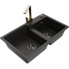 MEXEN/S MEXEN/S - Tomas granitový drez 2-bowl vrátane batérie Rita, čierna/zlatá metalik 6516-75-670300-50-B MEXEN/S MEXEN/S - Tomas granitový drez 2-bowl vrátane batérie Rita, čierna/zlatá metalik 6516-75-670300-50-B