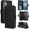 Multifunkčné peňaženkové puzdro Rhombic Zipper na Samsung Galaxy S25 5G - Čierna Multifunkčné peňaženkové puzdro Rhombic Zipper na Samsung Galaxy S25 5G - Čierna