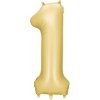 Party Deco Balón Číslo 1 Zlatý 86 cm (Narodeninový fóliový balón číslo jeden, s jemným saténovým efektom, vhodný na plnenie vzduchom aj héliom.) Party Deco Balón Číslo 1 Zlatý 86 cm (Narodeninový fóliový balón číslo jeden, s jemným saténovým efektom, vhodný na plnenie vzduchom aj héliom.)
