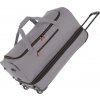 Travelite Basics Wheeled duffle L Grey/green taška Travelite Basics Wheeled duffle L Grey/green taška