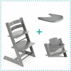 Stokke Tripp Trapp Storm Grey + Babyset + Pultík Stokke Tripp Trapp Storm Grey + Babyset + Pultík