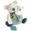 Plyšová koala s mláďatkom a hryzátkom Yoca le Koala Doudou et Compagnie modrá 25 cm v darčekovom balení od 0 mes Plyšová koala s mláďatkom a hryzátkom Yoca le Koala Doudou et Compagnie modrá 25 cm v darčekovom balení od 0 mes