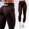Legíny High-waist push-up POWER 888 tmavě hnědé