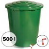 Sud na vodu 500L s ventilom a vekom zelený UH Sud na vodu 500L s ventilom a vekom zelený UH