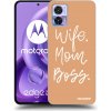 Picasee silikónový prehľadný obal pre Motorola Edge 30 Neo - Boss Mama Picasee silikónový prehľadný obal pre Motorola Edge 30 Neo - Boss Mama