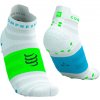 COMPRESSPORT Pro Racing Socks v4.0 Ultralight Run Low white norse blue neon green