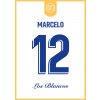 Superfutbal Maketa dresu Real Madrid, biela Rozmer: A4, Meno a číslo: Marcelo 12 Superfutbal Maketa dresu Real Madrid, biela Rozmer: A4, Meno a číslo: Marcelo 12