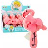 Leantoys Mechanický ručný ventilátor pre deti Flamingo Ružová Leantoys Mechanický ručný ventilátor pre deti Flamingo Ružová