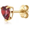 SOFIA zlatá kusová náušnica červené srdiečko NB9NBG-0686 SOFIA zlatá kusová náušnica červené srdiečko NB9NBG-0686