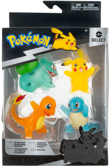 Jazwares Pokémon Select limitovaná edice 20cm Translucent 4 Pack