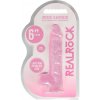 REALROCK priehľadný realistický dildo ružový 15 cm